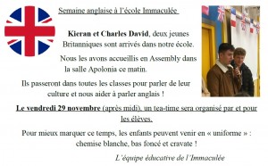SEMAINE ANGLAISE 2019